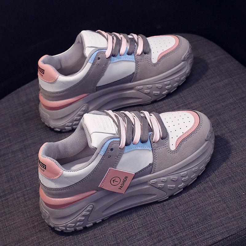 

Women s summer new thick-soled lightweight muffin-soled sports shoes casual board shoes women 40 рожевий