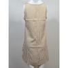 Women Striped Sleeveless Mini Dress U Neck Pocket Loose Casual Sundress