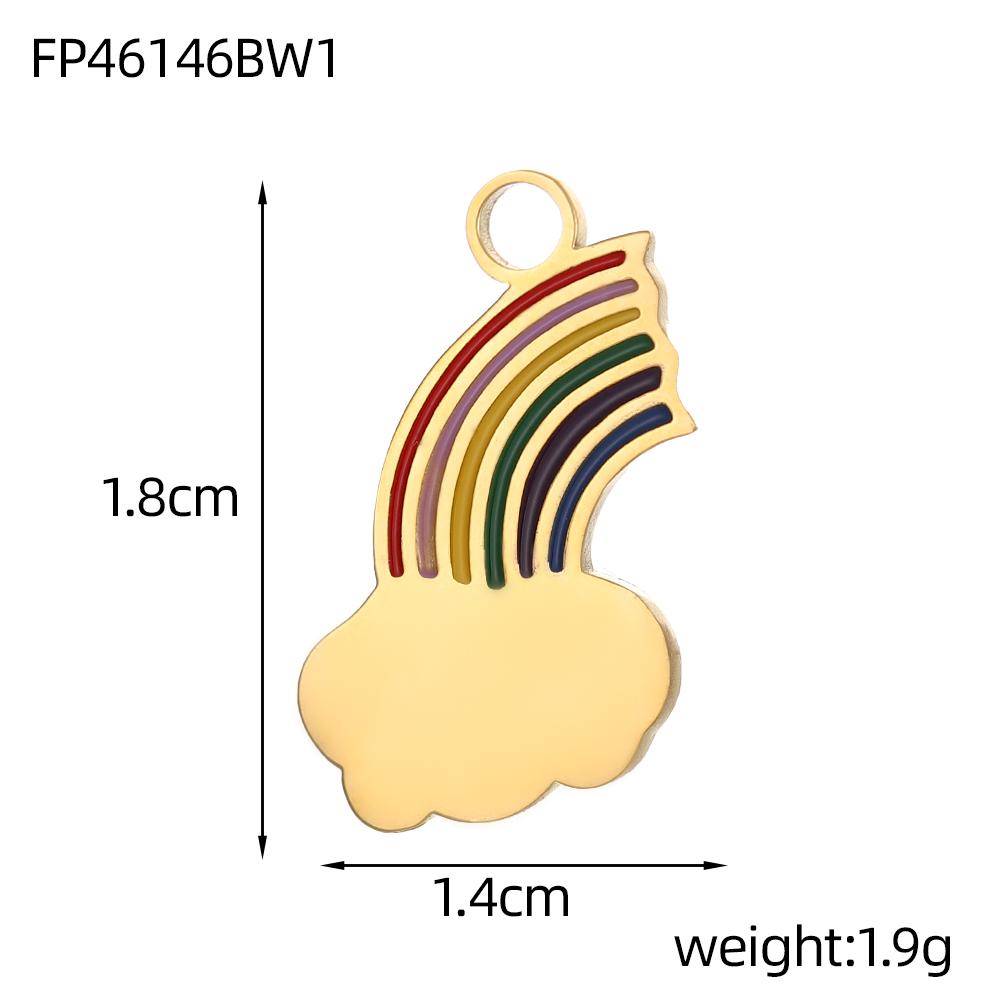 CARLIDANA Multi Designs Diy Rainbow Cherry Pendant Enamel Fashion Jewelry Charms Bracelet Necklace Stainless Steel Pendant