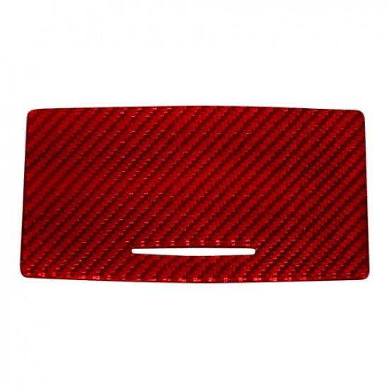 Red Carbon Fiber Interior Overhead Console Cover Trim For Toyota Hilux 2015-