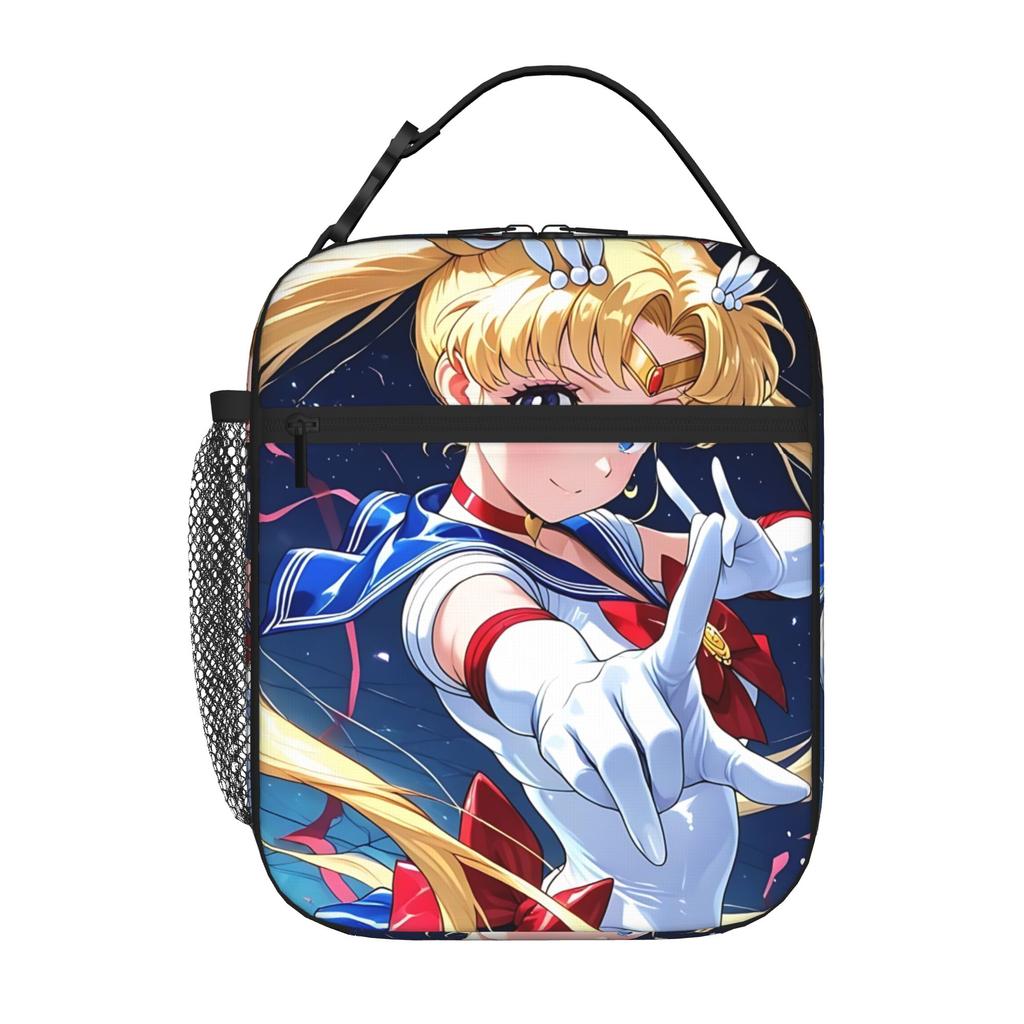 1 Piece For Students Food Container Tiara Portable Pocket Pretty Guardian Sailor Moon Zipper Closure Aluminum Foil Food Pouch