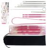 Multifunction Drawstring Threader and Fabric Turner Set Elastic Band Threading Tool for Garment Repair Tailoring Sewing