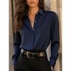Damen Langarm Hemdbluse - Elegantes Office Chic Top mit klassischem Kragen & vielseitigem Stil