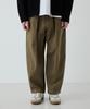 NODU Balloon Strap Cotton Pants [Khaki]