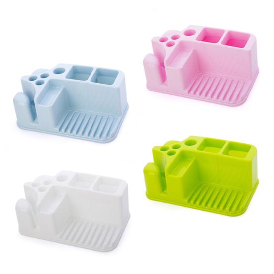 Plastic Rack Storage Kitchen Bathroom Shower Shelf Makeup Towel Sponge Holder