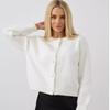 Russia Cross-border European and American Style White Sweater Jacket Women's Autumn and Winter High-end Sense Loose Imitation Mink Velvet Knitted