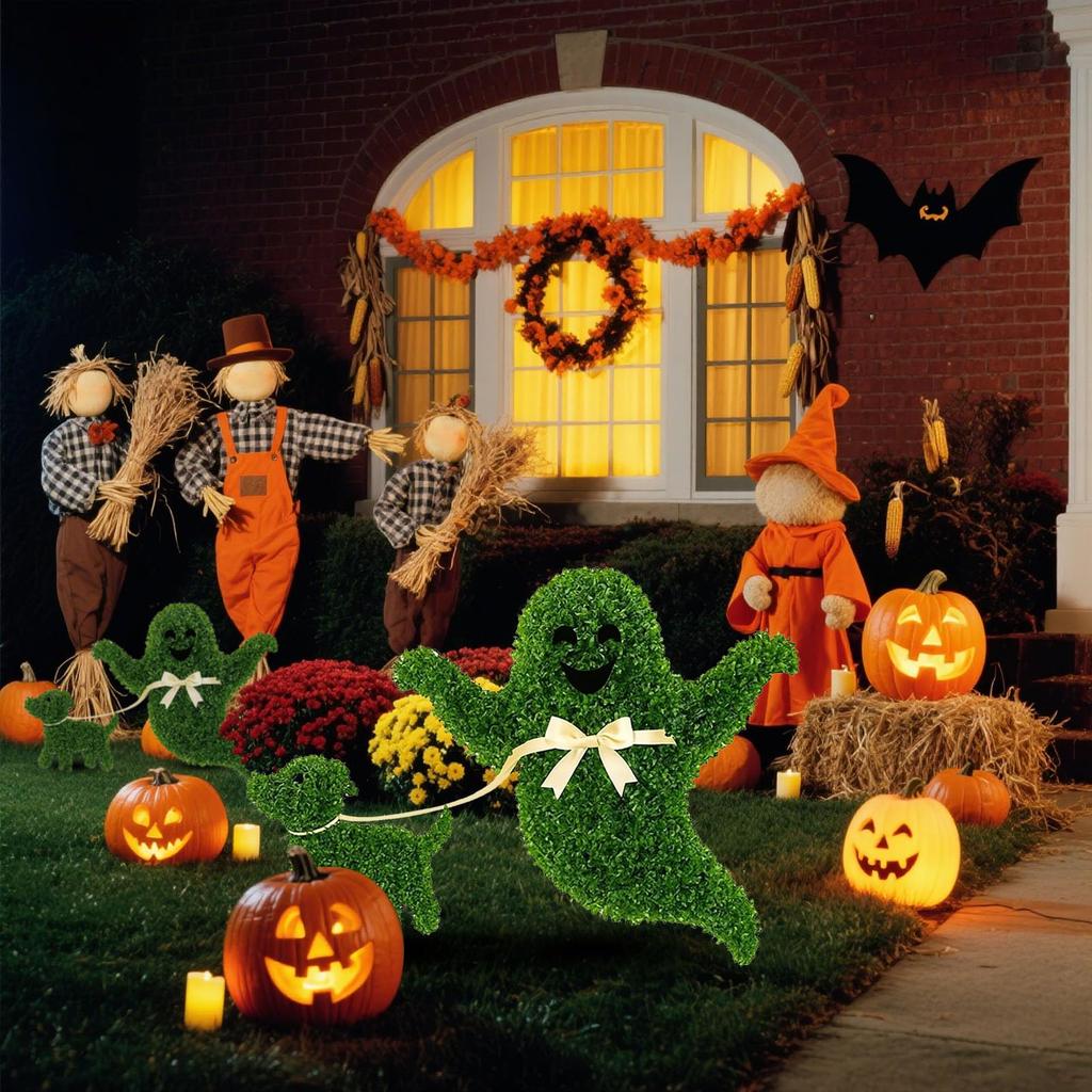 Halloween Ghosts Garden Decorations, Halloween Ghosts Yard Signs With Stake, Outdoor Decorations Signs For Lawns Decor Yard Garden Decor
