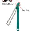 12 Inch Sturdy Carbon Steel Adjustable Heavy Duty Ratcheting Chain Oil Filter Wrench Reversible Chain Style Pipe Fitter With Multi-Purpose