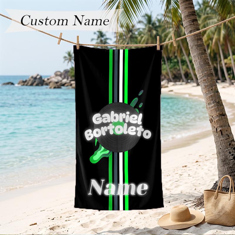 Gabriel Bortoleto Custom Name Printed Beach Towel Personalized Soft Towel For Swimming Beach Travel