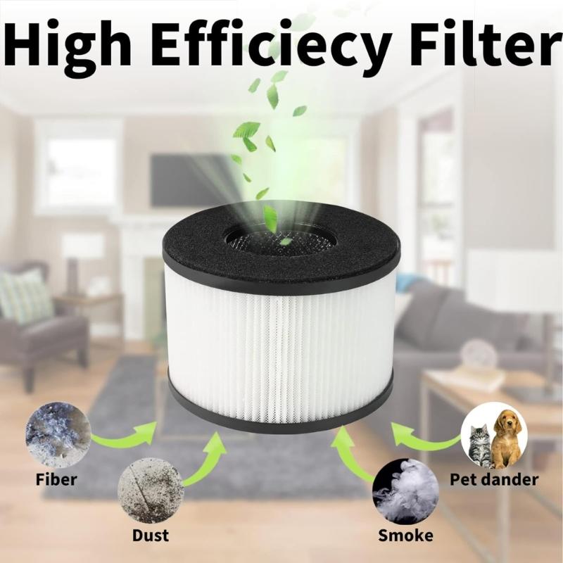 2PCS Plastic Air Cleaners Filter Air Purifier Filter Plastic Air Cleaners HEPA Filter Accessories for BS03 Model