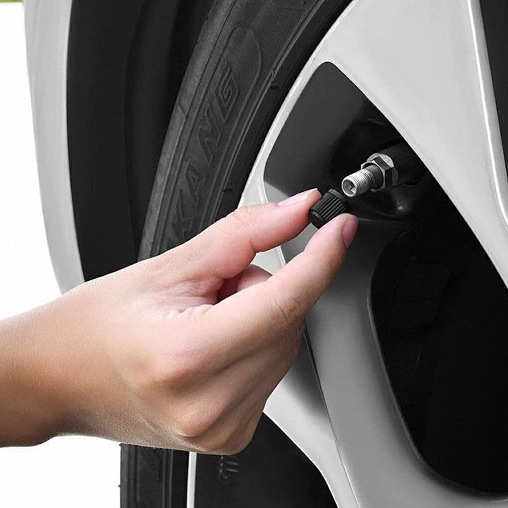 EDHUUJSI Universal Car Tire Air Valve Cap Replacement Vehicle Plastic Stem Cover Rubber O Auto Car Accessories, 5pcs