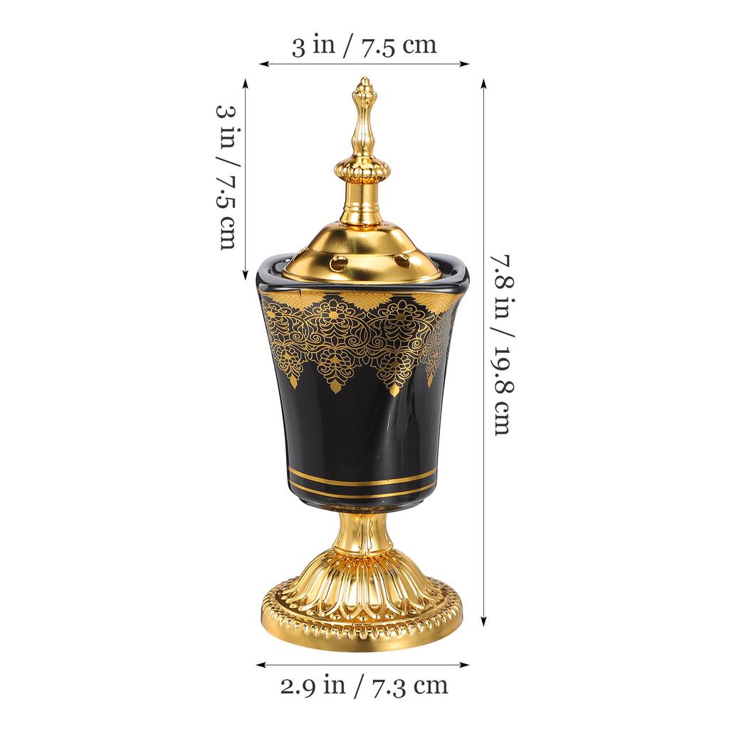 Retro Electric Incense Burner Metal Ceramic Construction Aromatherapy Air Purifier for Home Office Yoga Studio Decorative Censer