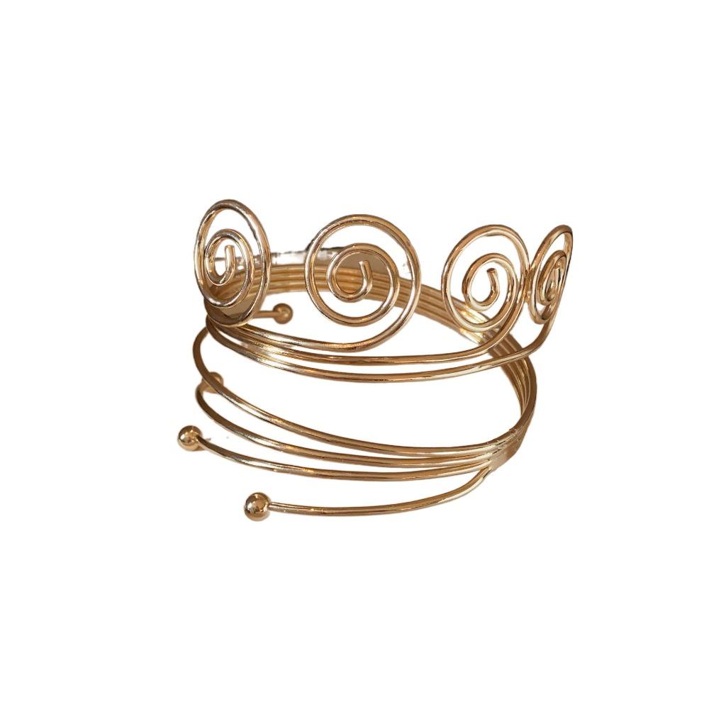 Adjustable Opening Cuff Bracelets Zinc Zinc Alloy Circle Upper Arm Bracelet Star Armband Arm Chain  Girls