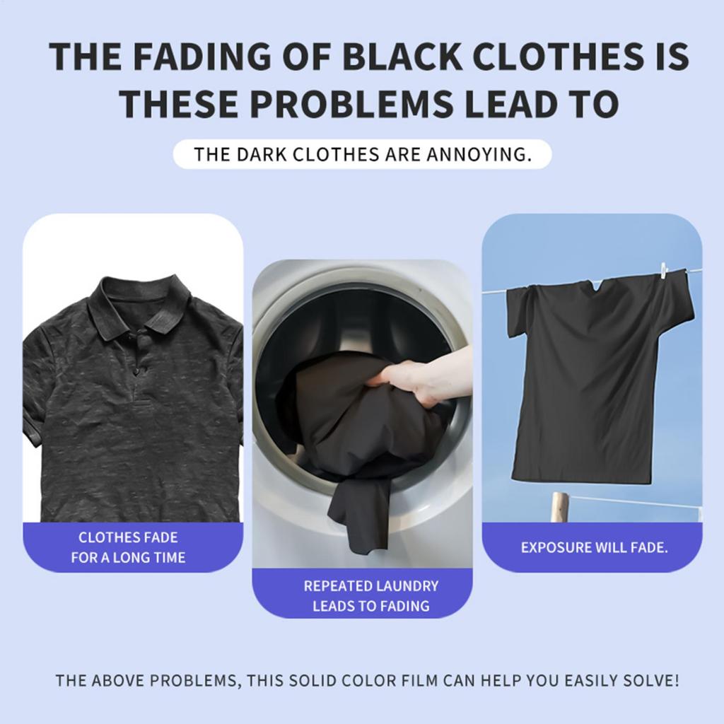 Black Clothing Dye 10-Piece Long-Lasting Color Paint Color Paint Black Clothes Dye Tablets for Synthetic Polyester Denim Linen