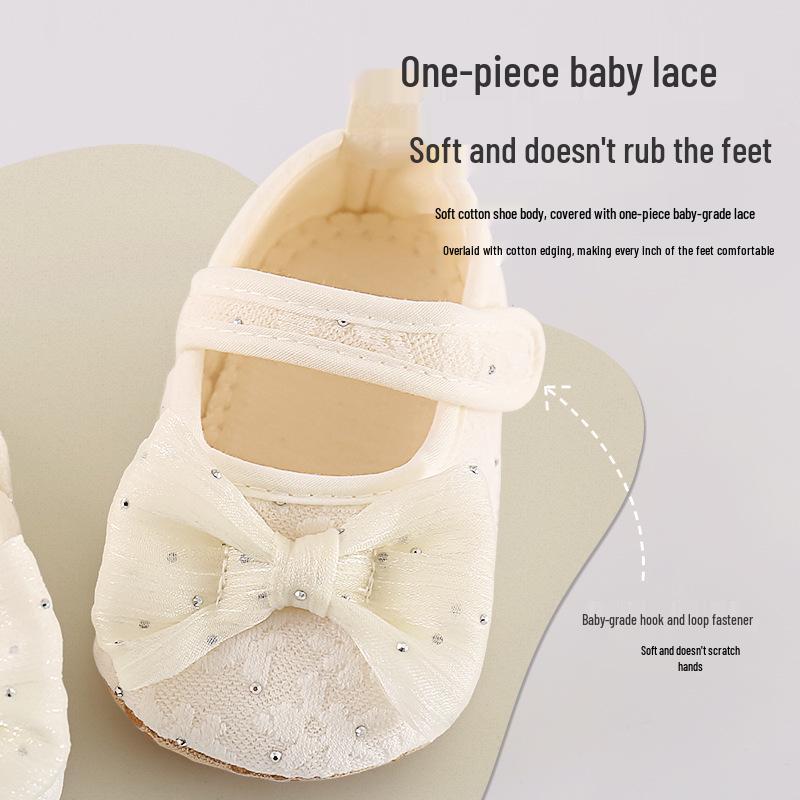 Baby Girls' Lace Bow Anti-slip Soft Sole Socks for Spring/Summer