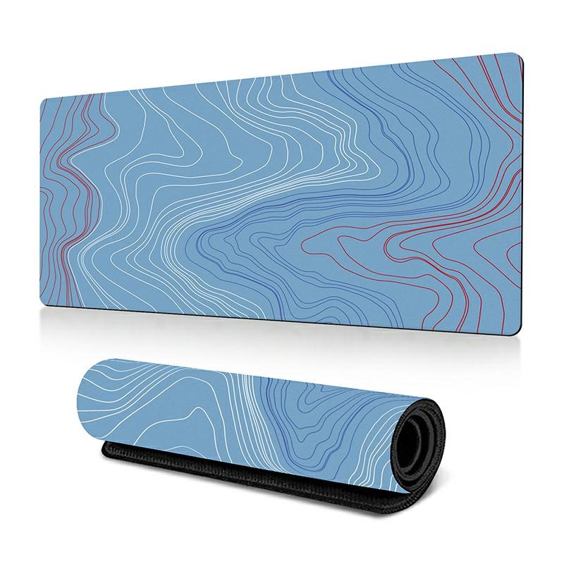 

300x800x3mm Non-Slip Rubber Mouse Pad Abstract Fluid Pattern Large Mouse Mat Q