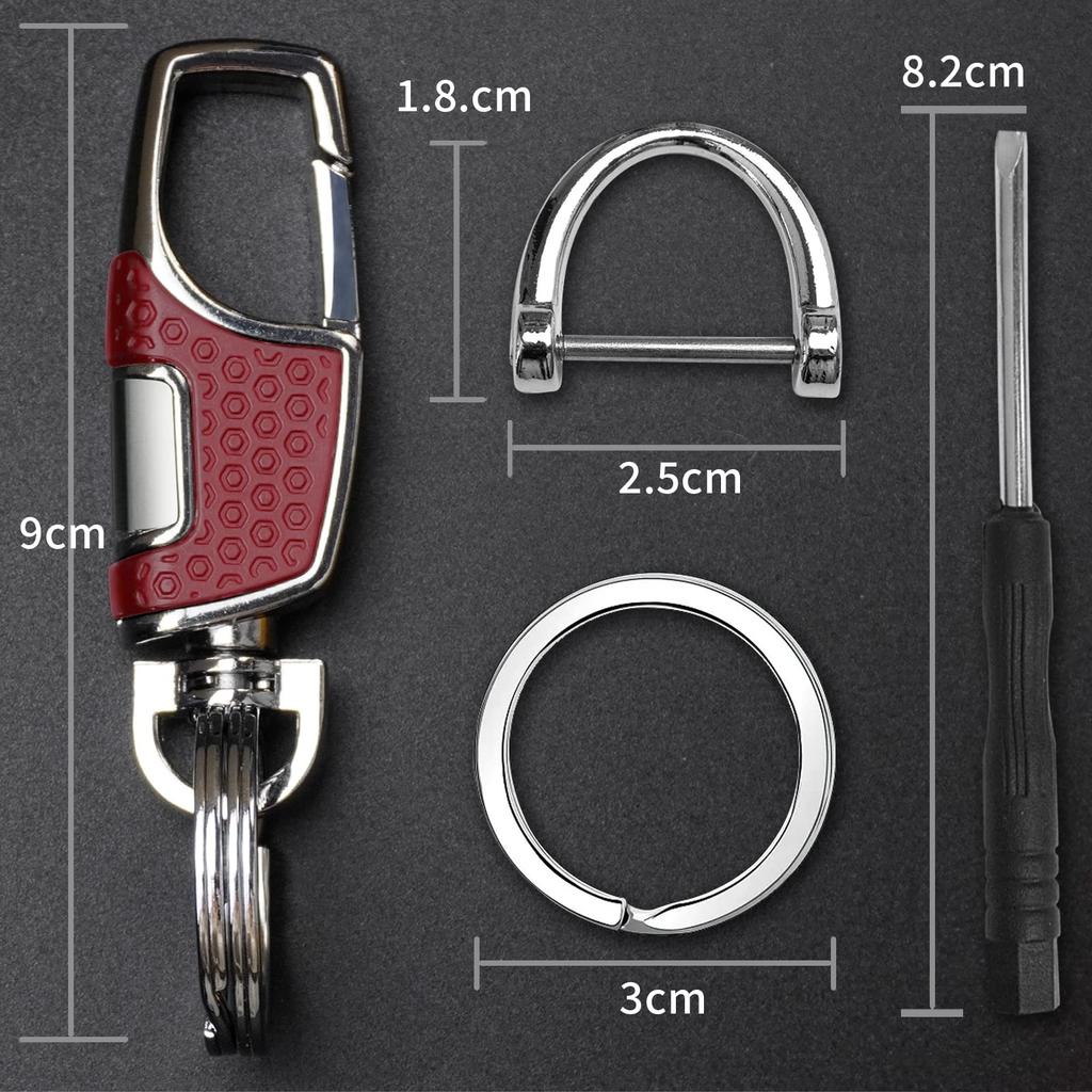 Roseddy FT-QCYSG Keychain, Car, Keyring, Men's, Stylish, Popular, Carabiner, Key Organizer, Metal, Durable, Motorcycle,
