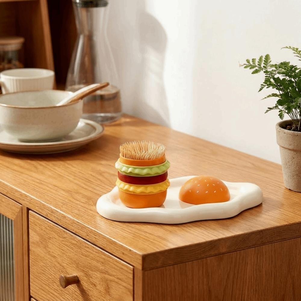 2PCS Dust-proof Toothpick Jar Decorative Toothpick Box Creative Dental Floss Box Bedroom