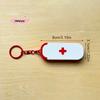 M-3 Compartment Sliding Pill Box With Keychain Sliding Lid Pill Holder Portable Travel Daily Medication Management