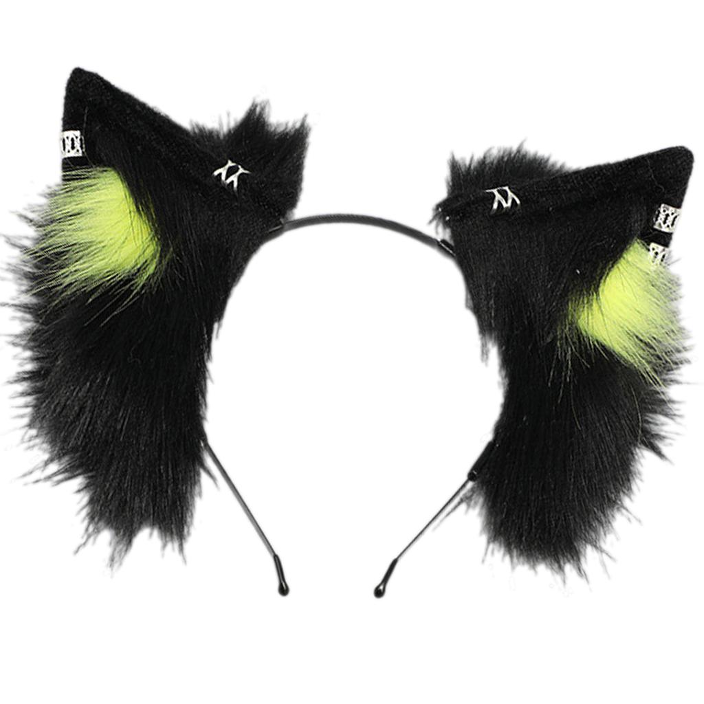 Kreslená plyšová zvířecí uši čelenka kostým pokrývka hlavy nastavitelný roztomilý cosplay doplněk pro ženy a děti