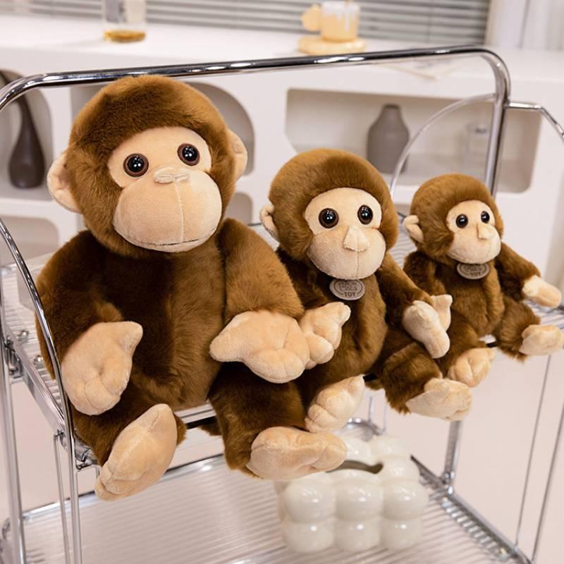 Niedlicher Affe Plüschtier Puppe Stofftier für Jungen Affenförmiges Geschenk 17cm Höhe