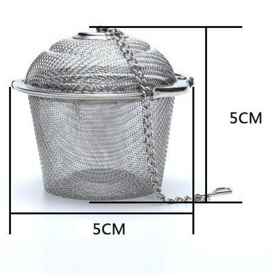 Kitchen Flavor Tea Infuser: 304 Stainless Steel Chain Strainer & Canister for Loose Leaves