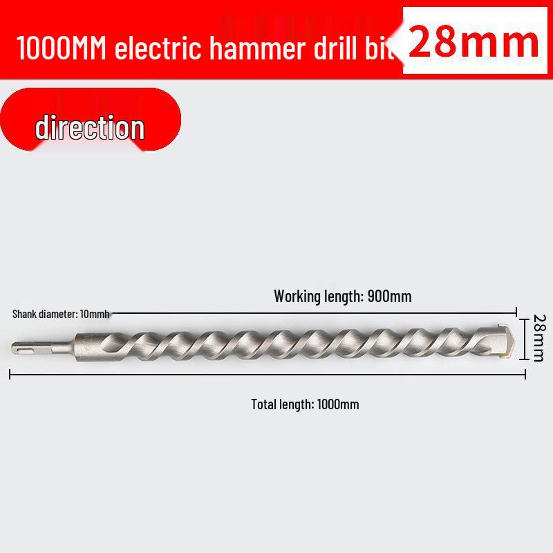 Two-Groove Round Handle & Four-Square Handle Concrete Hammer Drill Bit