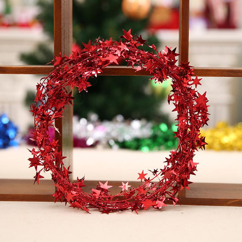 Tree Christmas Eyecatching Star Garland In Assorted Colors For Decorations Holiday