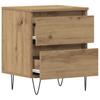 Nightstand Oak Effect Handcrafted 40 x 35 x 50 cm Engineered Wood