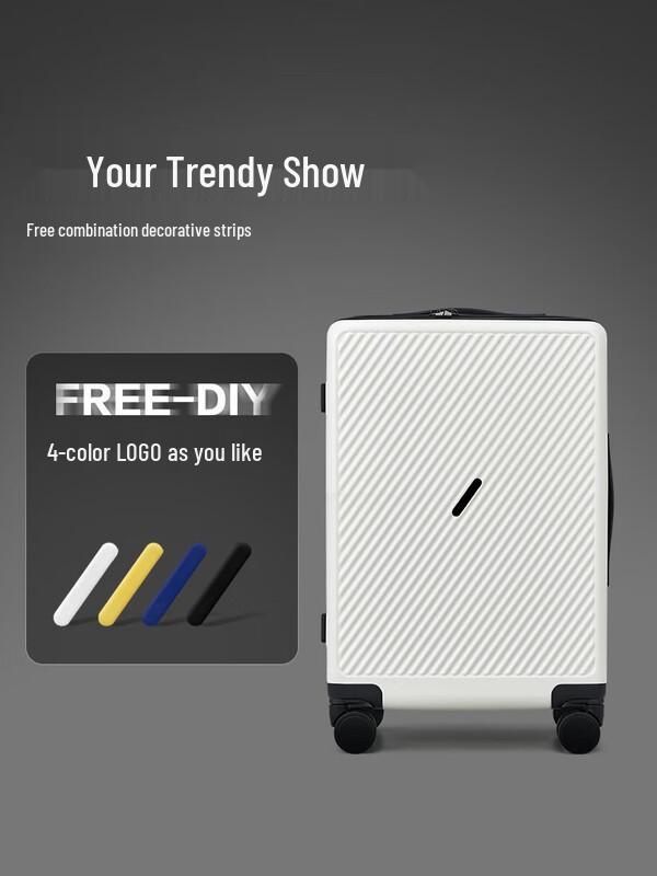 OIWAS 20-inch Diagonal Stripe PC Hard-shell Carry-on Suitcase