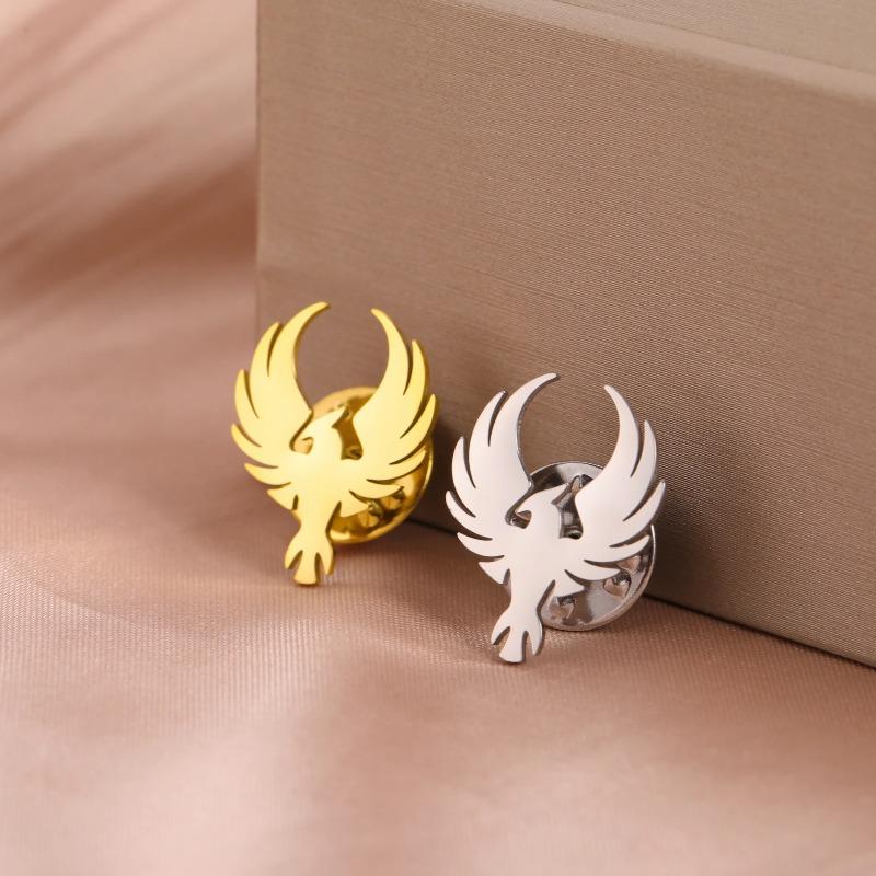 High-end European and American Retro Luxury Animal Brooch Set, Stainless Steel Material, Fashionable Trendy Souvenir, Suitable