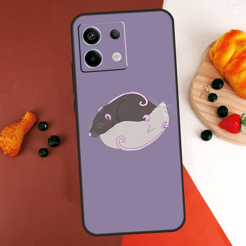 Cute Rattie Rats Case For Xiaomi Redmi Note 13 14 Pro 9 10 11 12 Pro 10S 11S 12S Redmi 13C 10C 12C 14C Coque