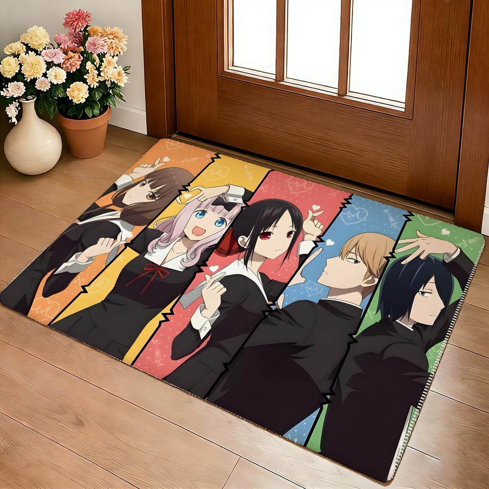 Anime K-Kaguya-S-sama Floor Mat Cozy Flannel Soft Thick Non-Slip Mat For Living Room Bedroom Kitchen Decor Rugs