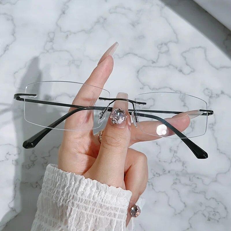 Женские и мужские модные деловые очки для близорукости с защитой от синего света — фото 5