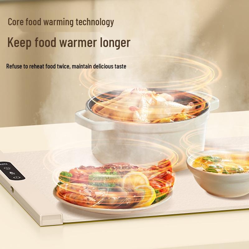 Flexible Silicone Food Warmer: Foldable Heat Preservation Pad for Hot Dishes