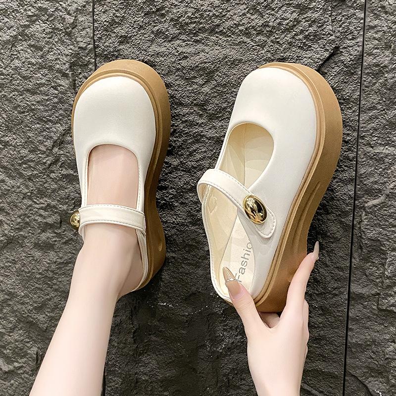 Mary Jane slippers women's summer 2025 new models with skirts women's shoes muffin platform slippers
