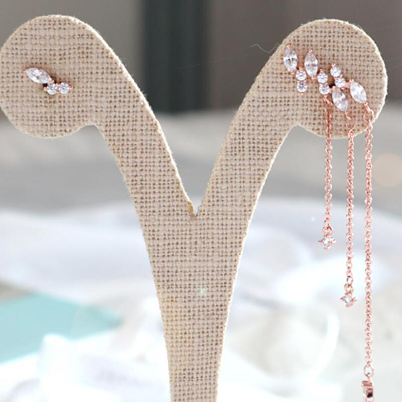 Langlois Bling Bling Women's Earrings Waterdrop Silver Needle Cubic