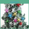 Vibrant Shimmering Christmas Star Hangings Beautiful Five Point Stars For Holiday Decor