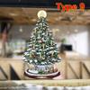 9 tipi di albero di Natale rotante scultura treno decorazioni incolla cristallo ghiacciato albero di Natale vetrofanie decorazioni natalizie per la casa
