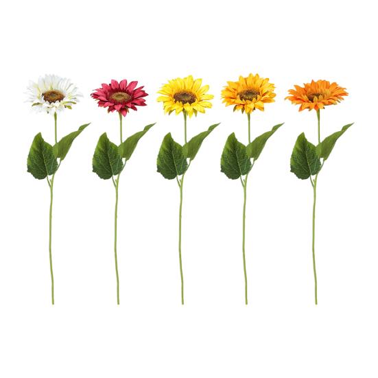 Simulated Sunflower Faux Flower with Bendable Stem Artificial Sunflower Branch for Home Office Wedding Parties Centerpiece