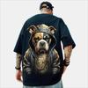 2024 Loose Popular Summer Hot Quick Dry  Street Vintage Washed Simple 3D Print Pure Cotton Round Neck Men's Half Sleeve T-shirt