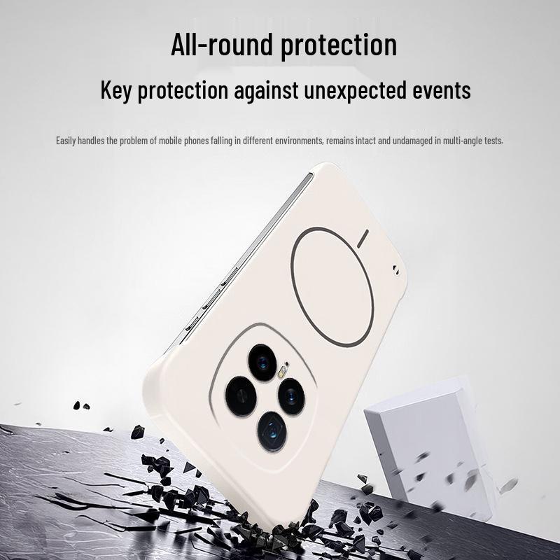 Honor Magic8/Magic8 Pro Skin-Feel Magnetic Frosted Anti-Drop Solid Color Phone Case