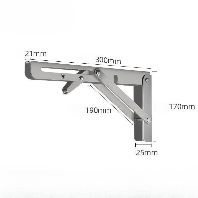 2pack Heavy Duty Foldable Shelf Bracket, DIY L  Stainless Steel Bracket for Workbench Folding Table Hinge