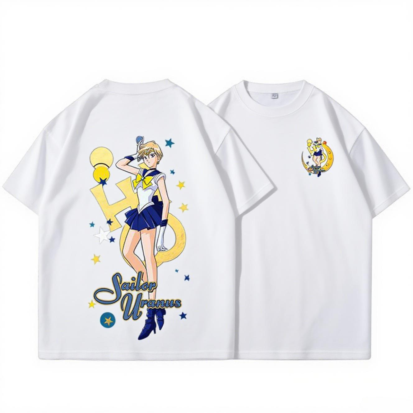 

Summer 2026 Sailor Moon Rabbit Moonlight Turn Classic Street Trend 100 Cotton Printed Baggy Tshirt for Parents and Children 4XL