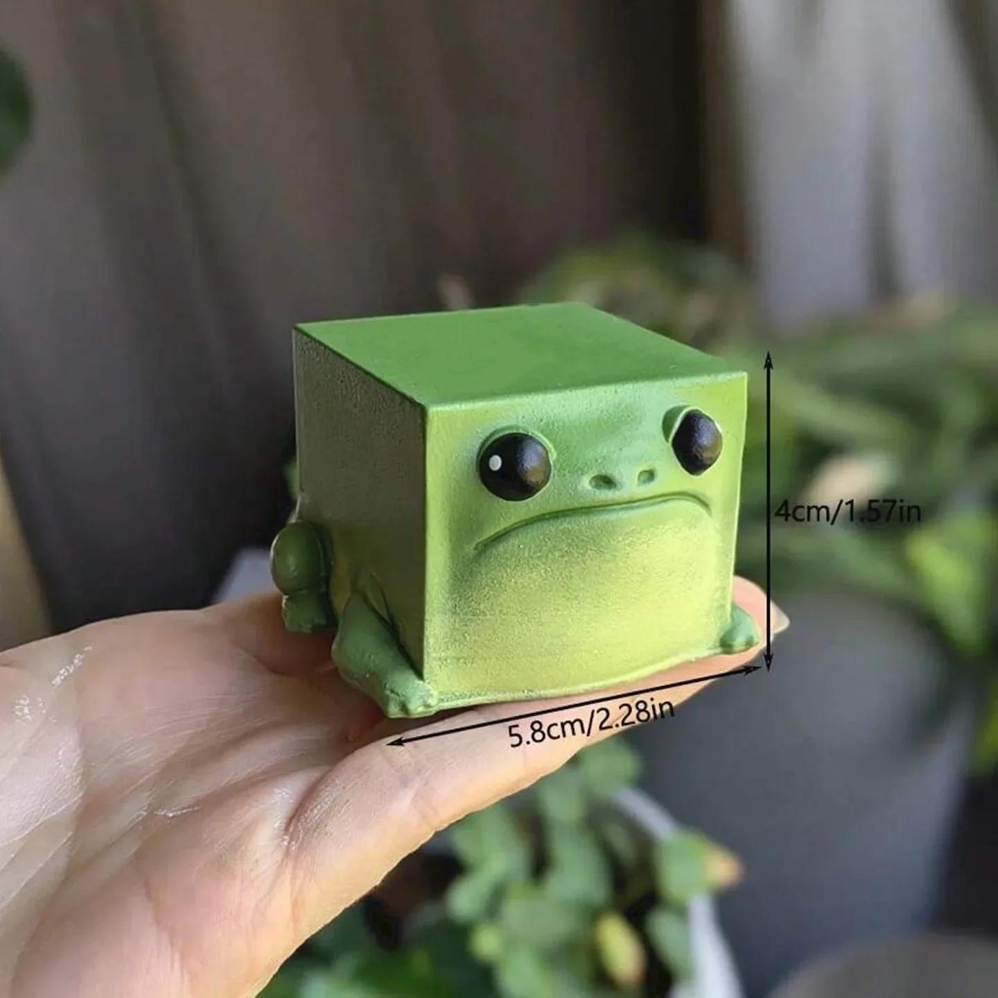 

Latest Models Ugly-Cute Frog Resin Figurine Animal Sculpture Home Garden Outdoor Desktop Decoration Cute Amphibian Ornament