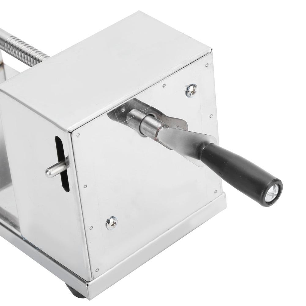 Stainless Steel Spiral Potato Cutter Four-Prong Shaft Manual Potato Cutter Restaurant Prep