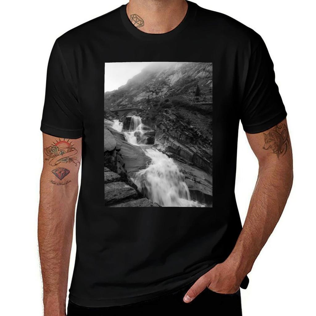 Schllenen Gorge Switzerland Tshirt Sweat Absorbing Sports Tee Shirt Tshirt