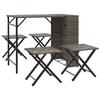 VidaXL Ensemble à manger de jardin 5 pcs pliable gris résine tressée , ensemble à manger d'extérieur, ensemble de meubles de 365946