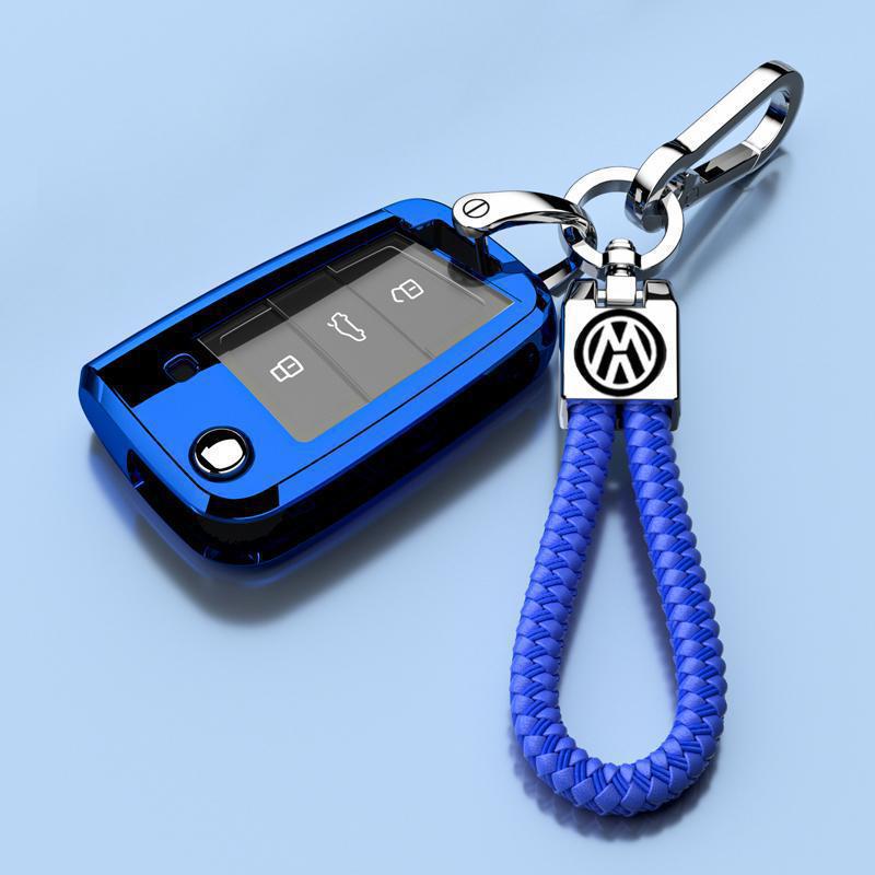 Luxury Key Case for 15-21 Volkswagen Lamando - Foldable Design for Men and Women