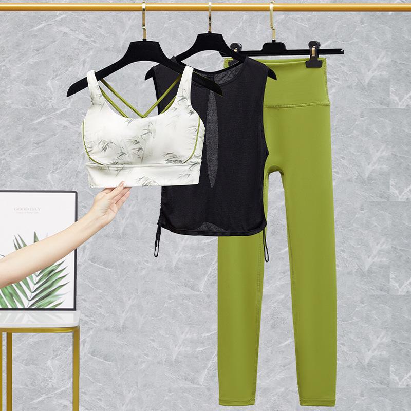 Lulu Women's Yoga Bra and High-Waist Fitness Pants Set - Spring/Summer Activewear